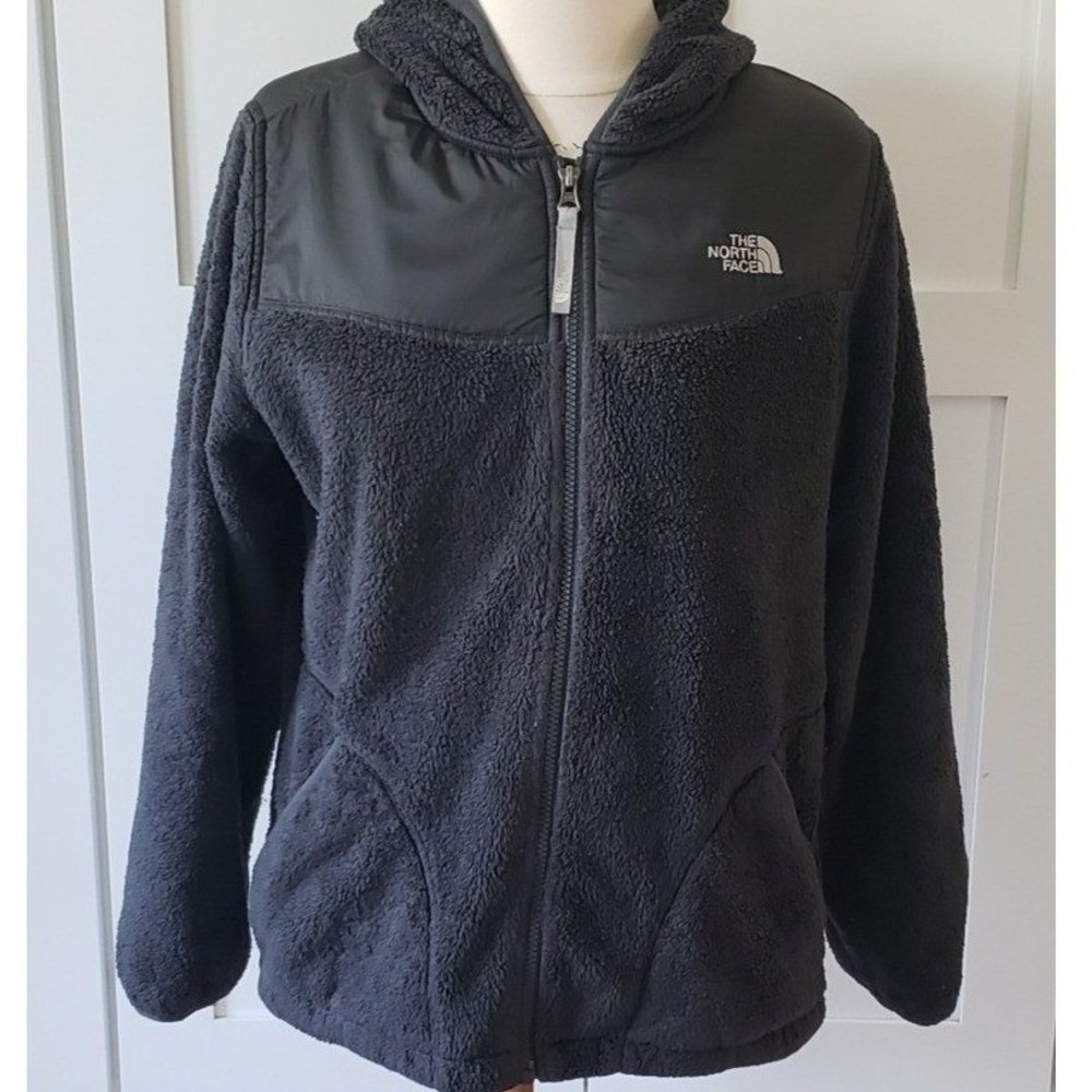The North Face Denali Fleece Hoodie Girls XL Black Full‎ Zip Hooded Jacket